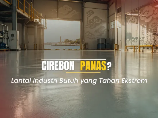 Aplikasi epoxy pada lantai pabrik di kawasan industri Cirebon