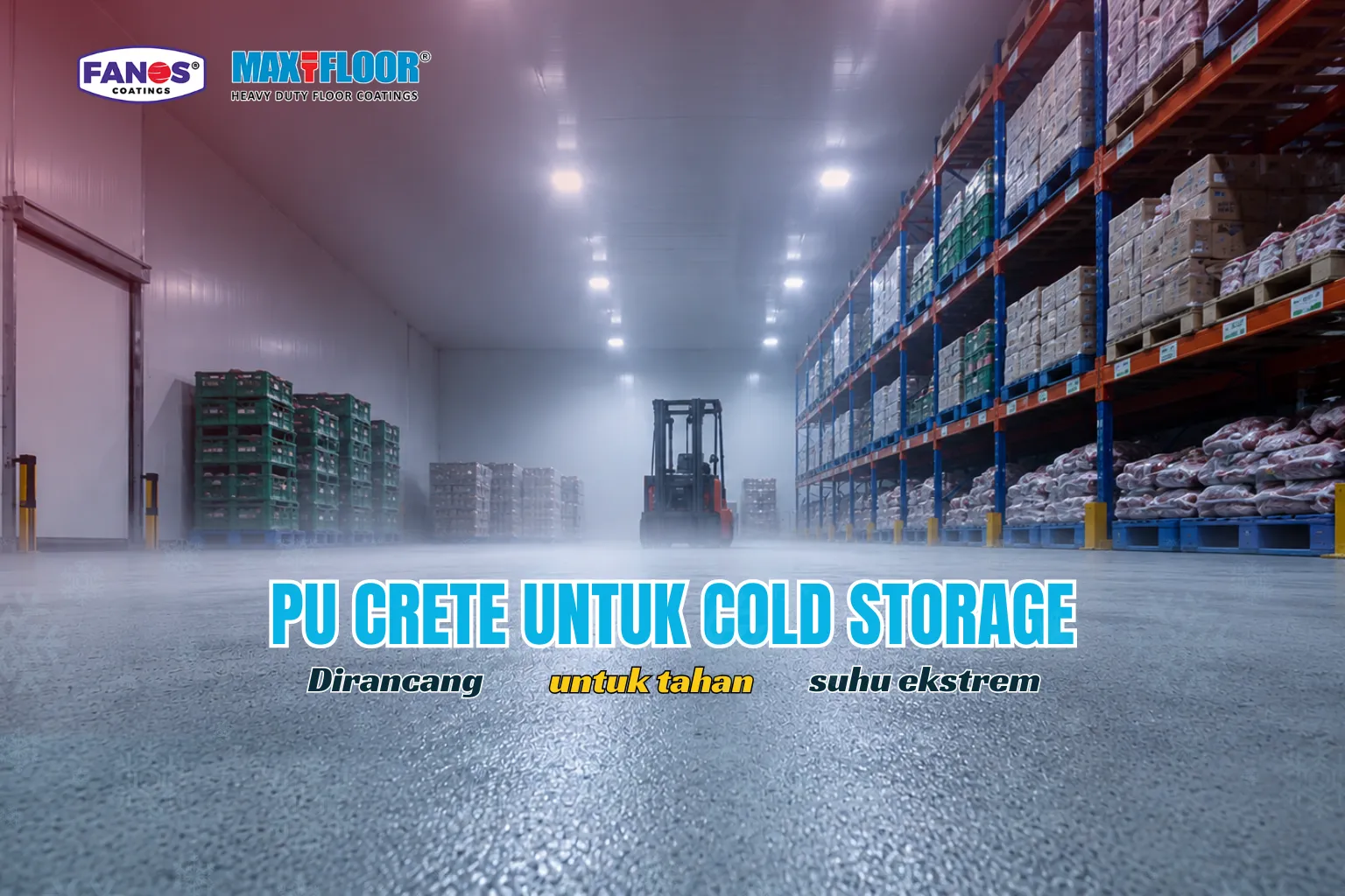 PU crete sebagai cat lantai cold storage industri ruang pendingin