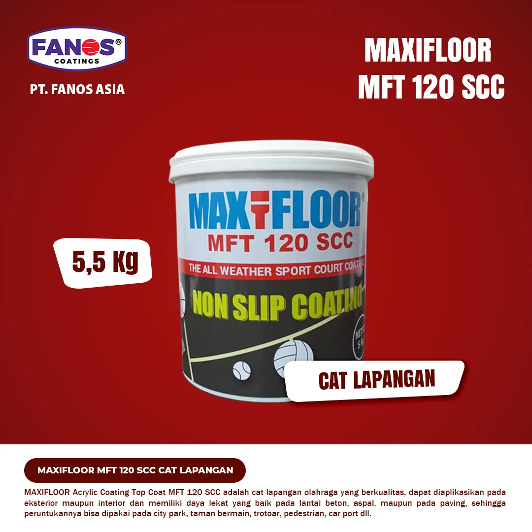 MFT 120 SCC CAT LAPANGAN ANTI SLIP COCOK UNTUK LAPANGAN BASKET TENNIS BULU TANGKIS
