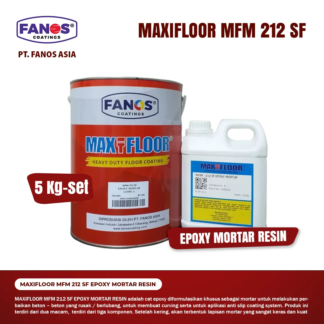 Perbaikan lantai beton menggunakan Maxifloor MFM 212 SF Epoxy Mortar Resin